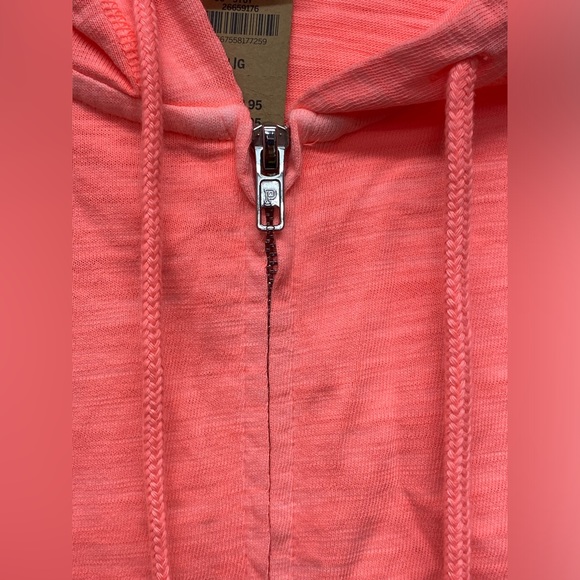VICTORIA SECRET neon pink Summer Lounge Cotton Zip-Up - Picture 5 of 13